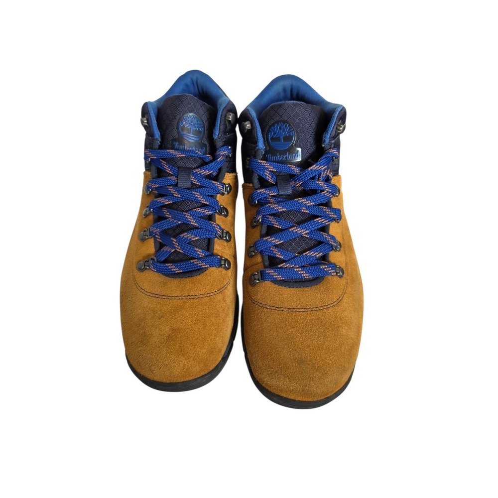 Timberland PRO SensiFlex Work Boots Men's Size 9 Brown Blue Suede Leather A1QJK